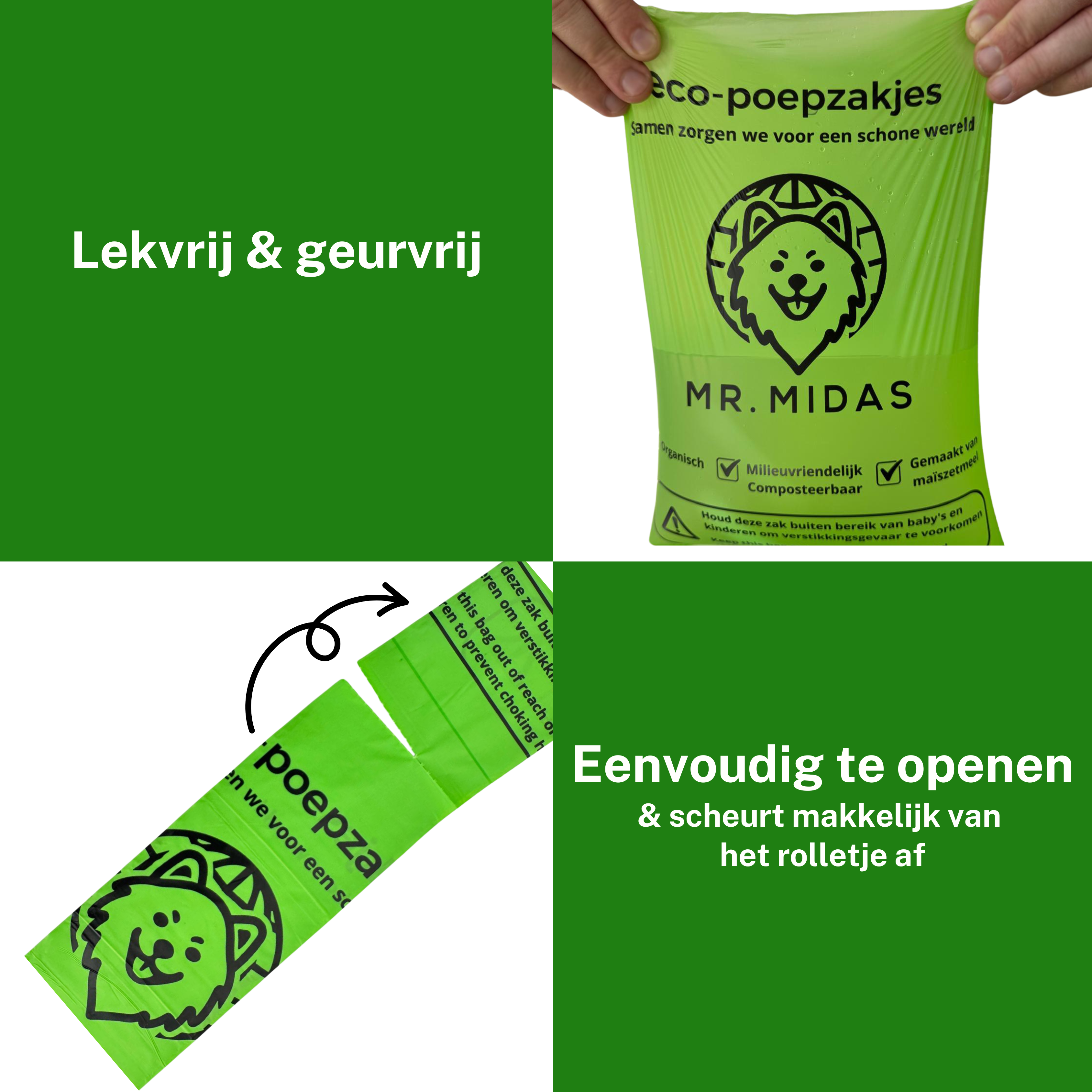 Hondenpoepzakjes 1224 stuks - 100% Biologisch afbreekbaar - extra stevig