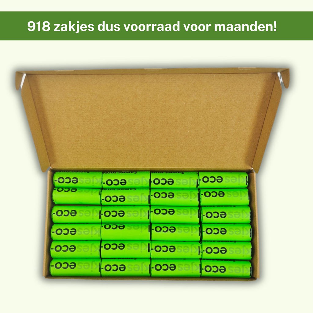 Hondenpoepzakjes 918 stuks - 100% Biologisch afbreekbaar - extra stevig